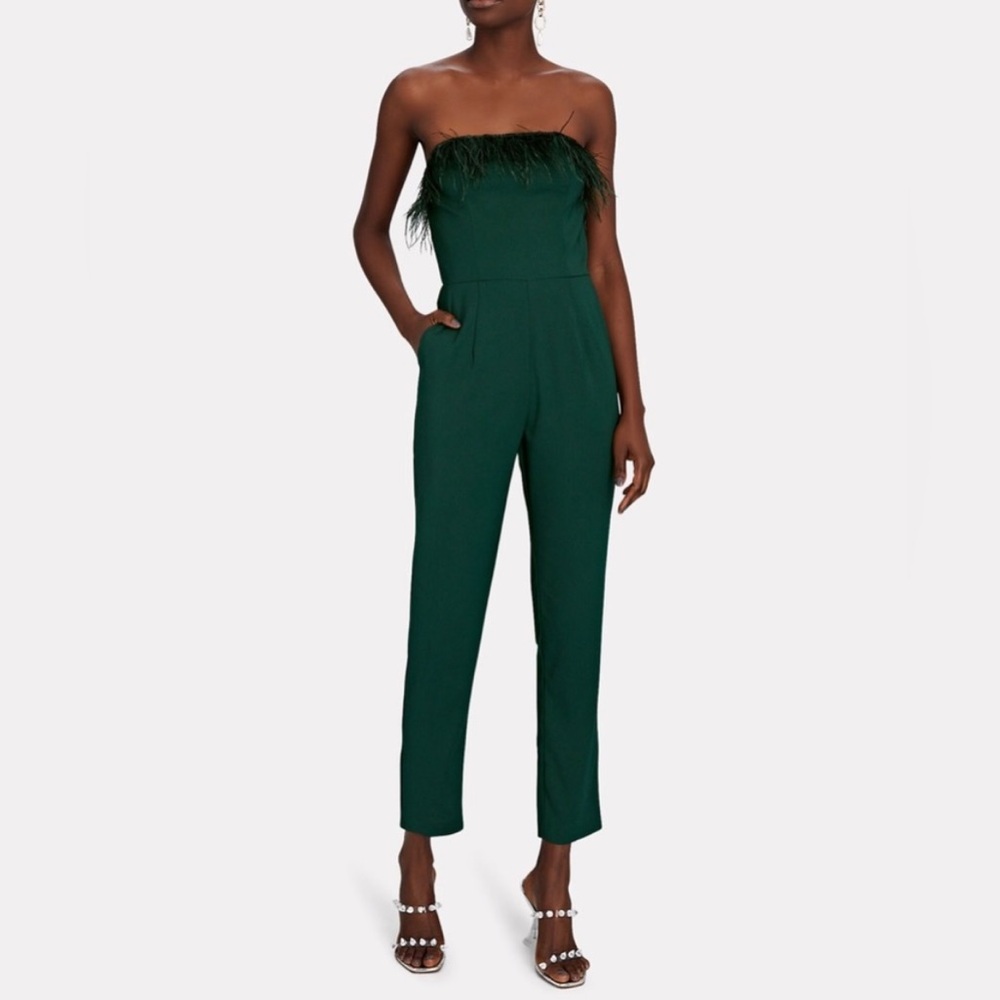 Ostrich feather jumpsuit